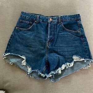 High Rise Jean Shorts